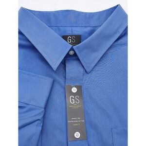 GS Classic Fit Wrinkle Free Cool &‎ Dry Button Down Shirt 22-35/36 NWT